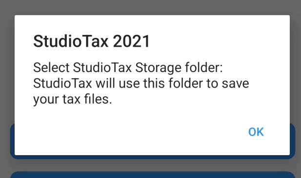 Android storage setup - step 1