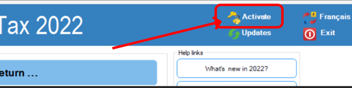 StudioTax activation confirmation with green check mark