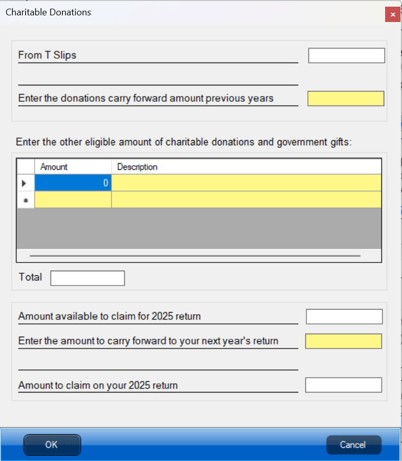 Charitable Donations