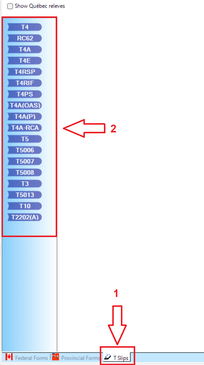 TSlips tab