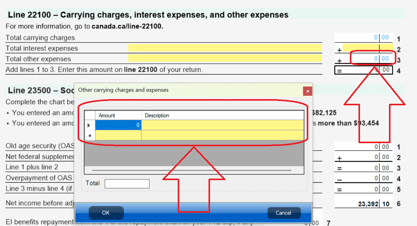 Worksheet Line 22100